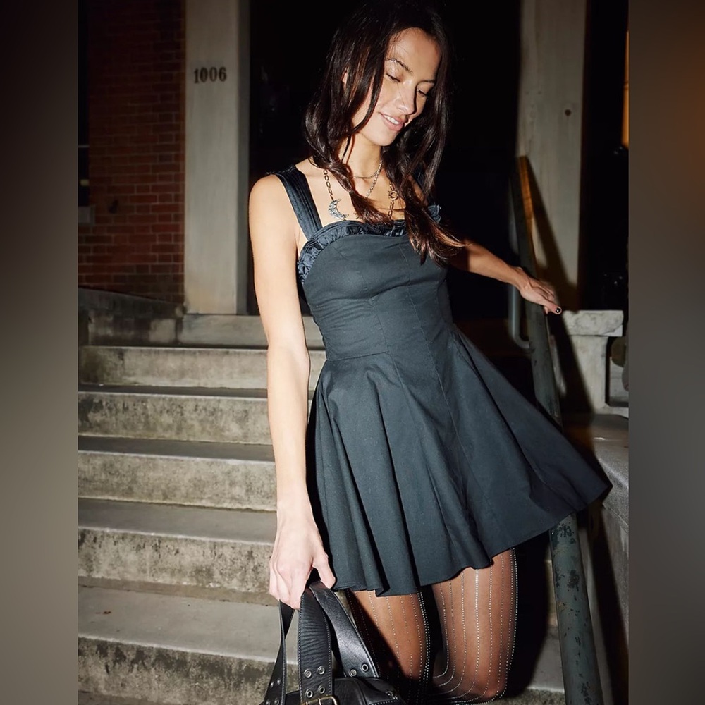 NWT Free People Midnight Magic Black Dress size M